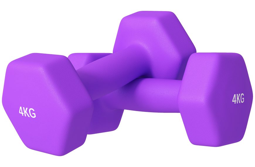 2 x 4kg Hexagonal Dumbbells…