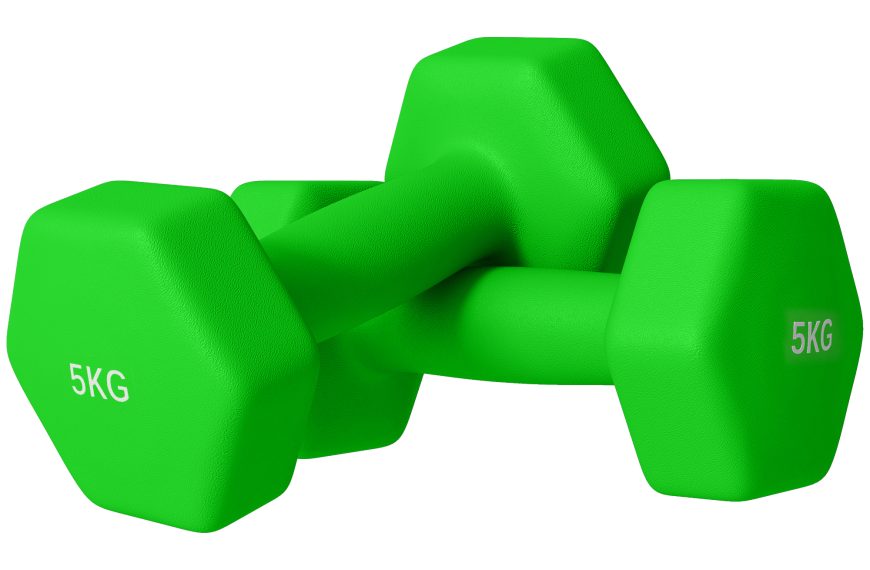 2 x 5kg Hexagonal Dumbbells…