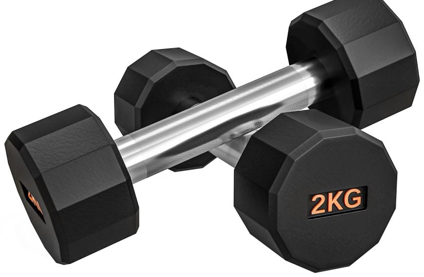 2 x 2kg Dumbbells Weights…