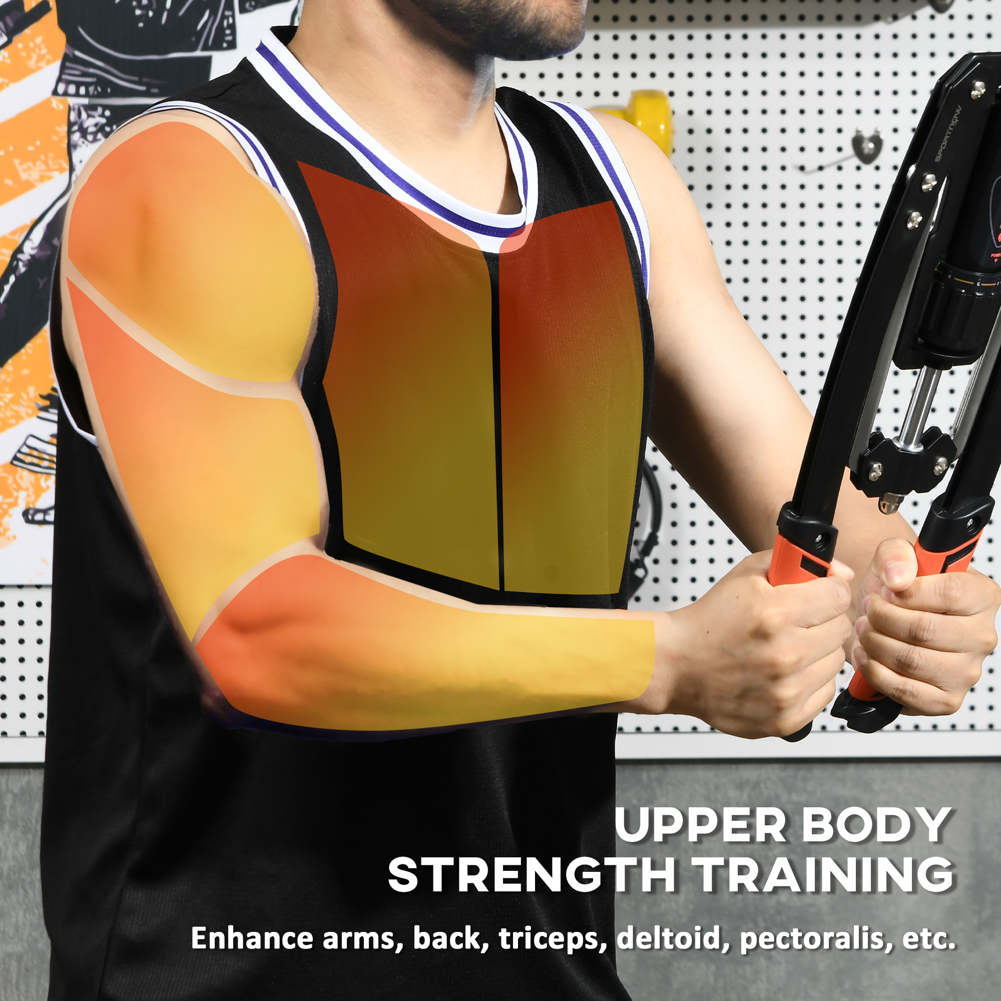 Twister Arm Exerciser, Adjustable 22-440lbs Hydraulic Power Exerciser, Home Chest Expander, Strength Training Fitness Equipment for Arm, Chest, Bicep, Abdomen, Shoulder - Image 5