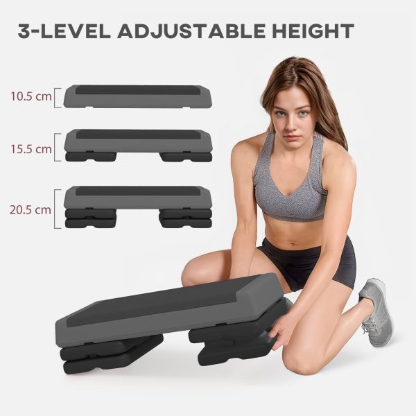 Adjustable Fitness Stepper, with Non-Slip Surface, for Home, Gym ...
