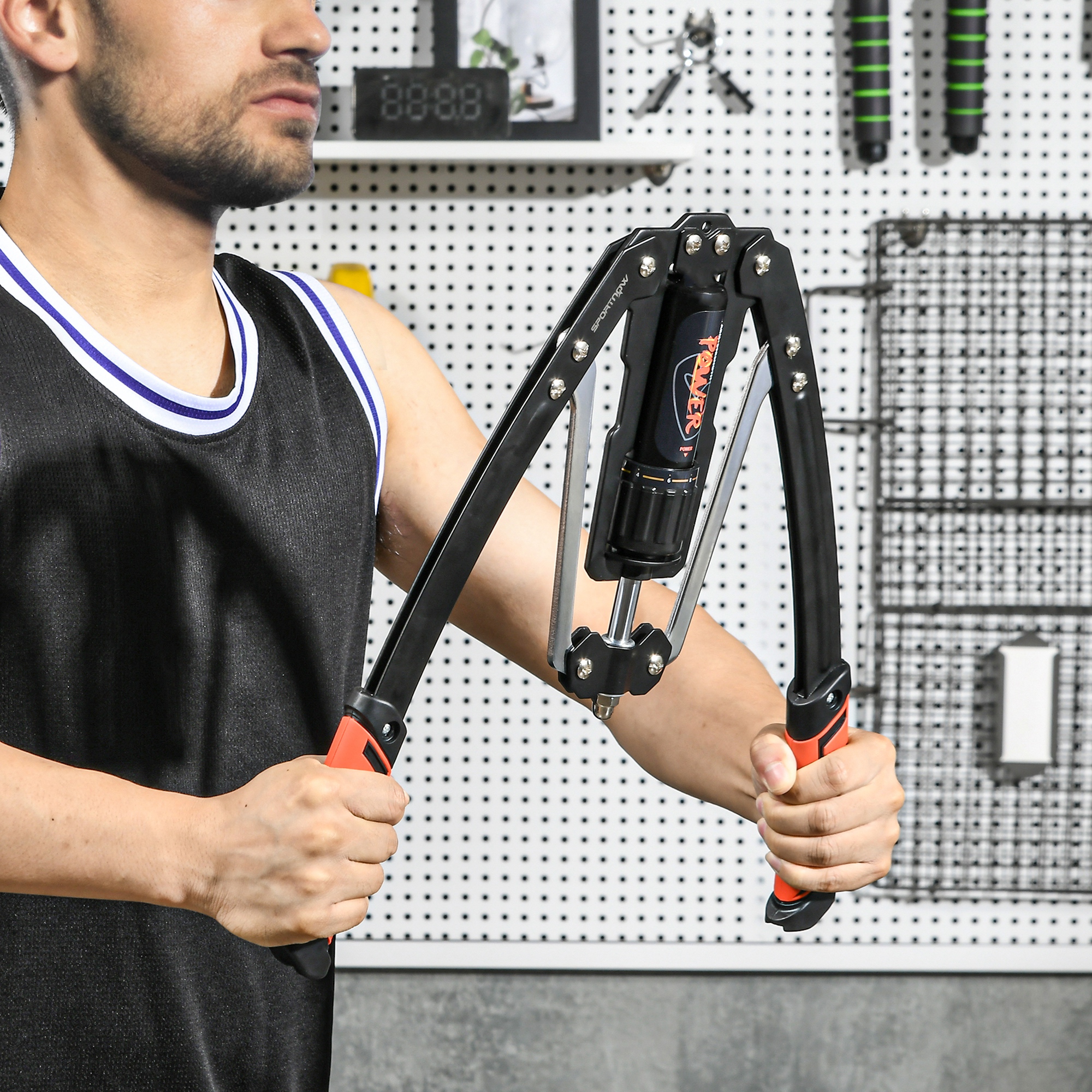 Twister Arm Exerciser, Adjustable 22-440lbs Hydraulic Power Exerciser, Home Chest Expander, Strength Training Fitness Equipment for Arm, Chest, Bicep, Abdomen, Shoulder - Image 2