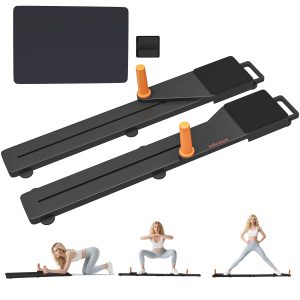 Push Up Board Set of 2, Portable Press Up Board with Dual Glide Rails, Knee Pad, Pushup Stand Pilates Reformer Machine for Home Gym, Multifunctional Workout Equipment for Men & Women