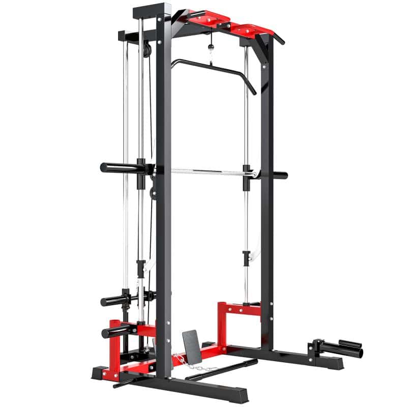 Cable Crossover Machine, Multi-Function Power Rack with Pull Up Bar ...