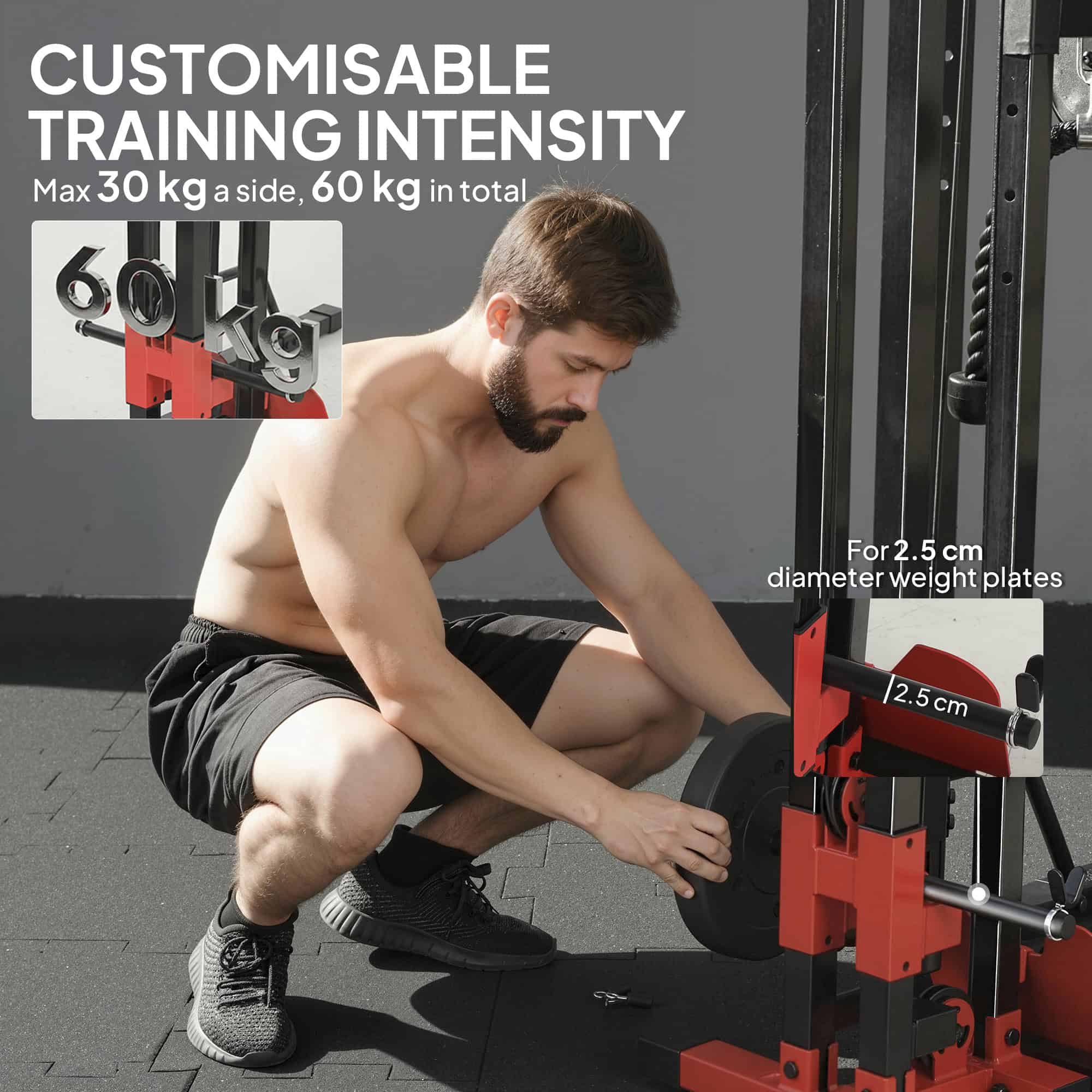 Power Tower with Lat Pull Down Machine, Pull Up Bar, Dip Station, Adjustable Height Power Pack for Home Gym - Image 5