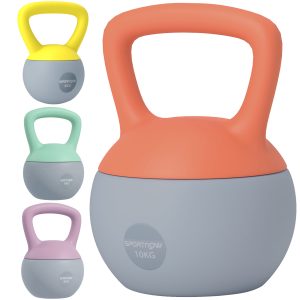 4kg/6kg/8kg/10kg Soft Kettlebell, Set of 4 Kettle Bell with Non-Slip Handle for Home Gym Weight Lifting and Strength Training