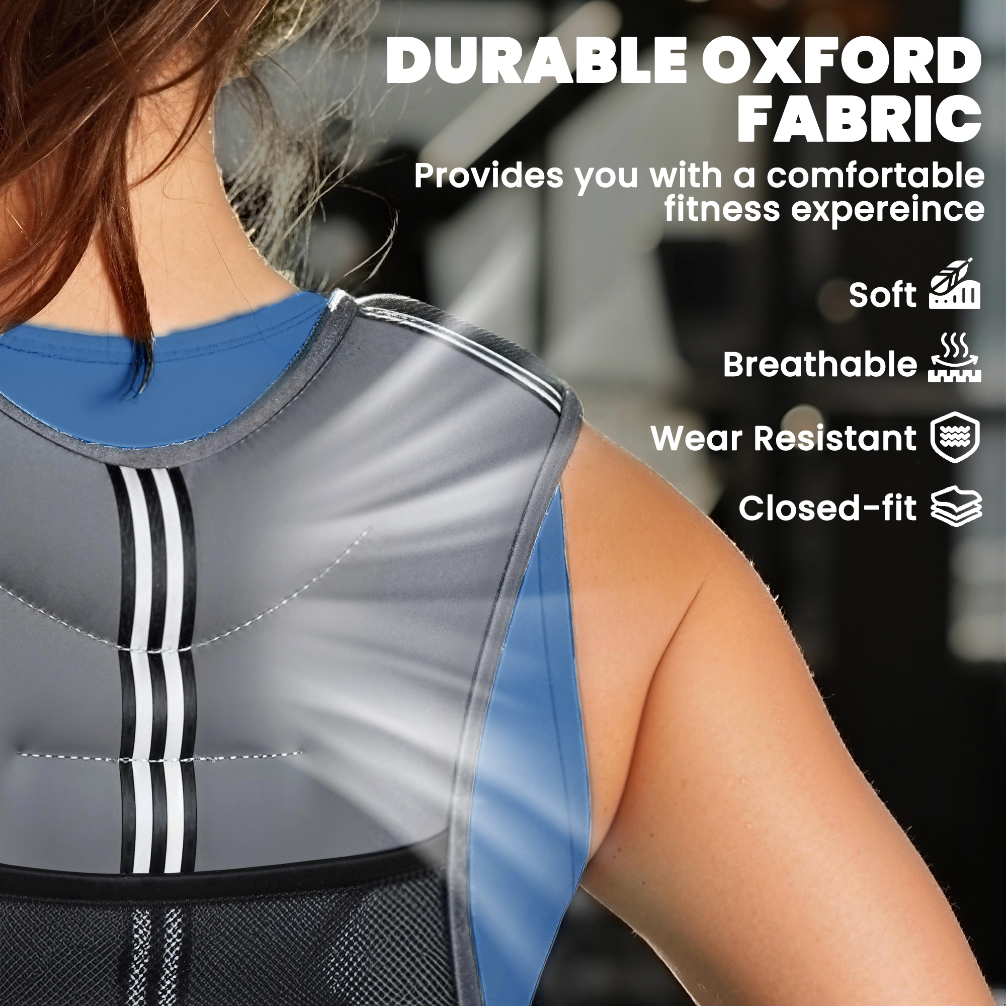 5KG Weighted Vest, Running Weight Vest with Adjustable Strap, Convenient Pocket and Reflective Strips for Men and Women - Image 4