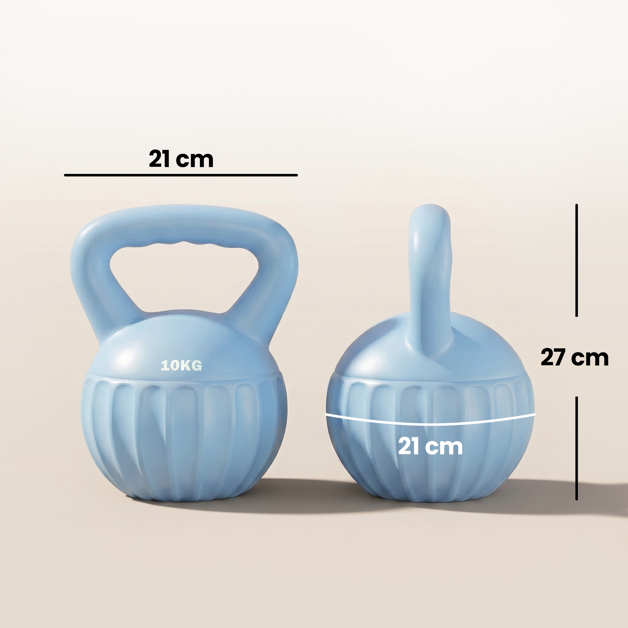Kettlebell for Strength Training Kettle Bell with Non-Slip Handle 10 kg Blue - Image 3