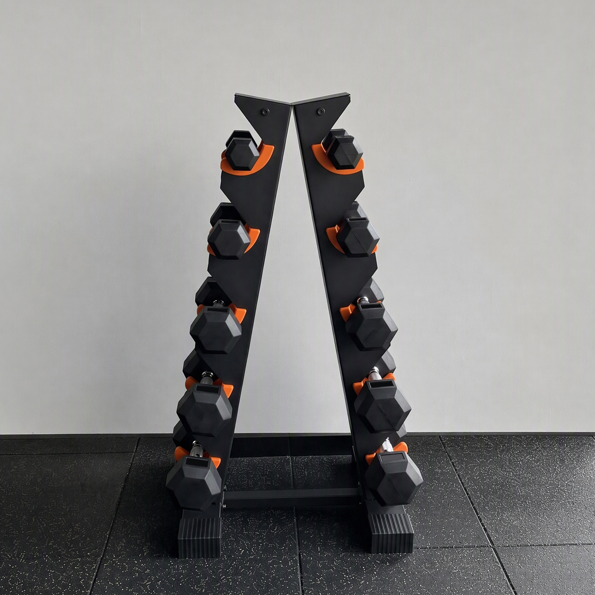 5-Tier Dumbbell Rack, A-Frame Weight Stand with Protective Washers, Non-Slip Feet, Space-Saving Storage for Home Gym - Image 9
