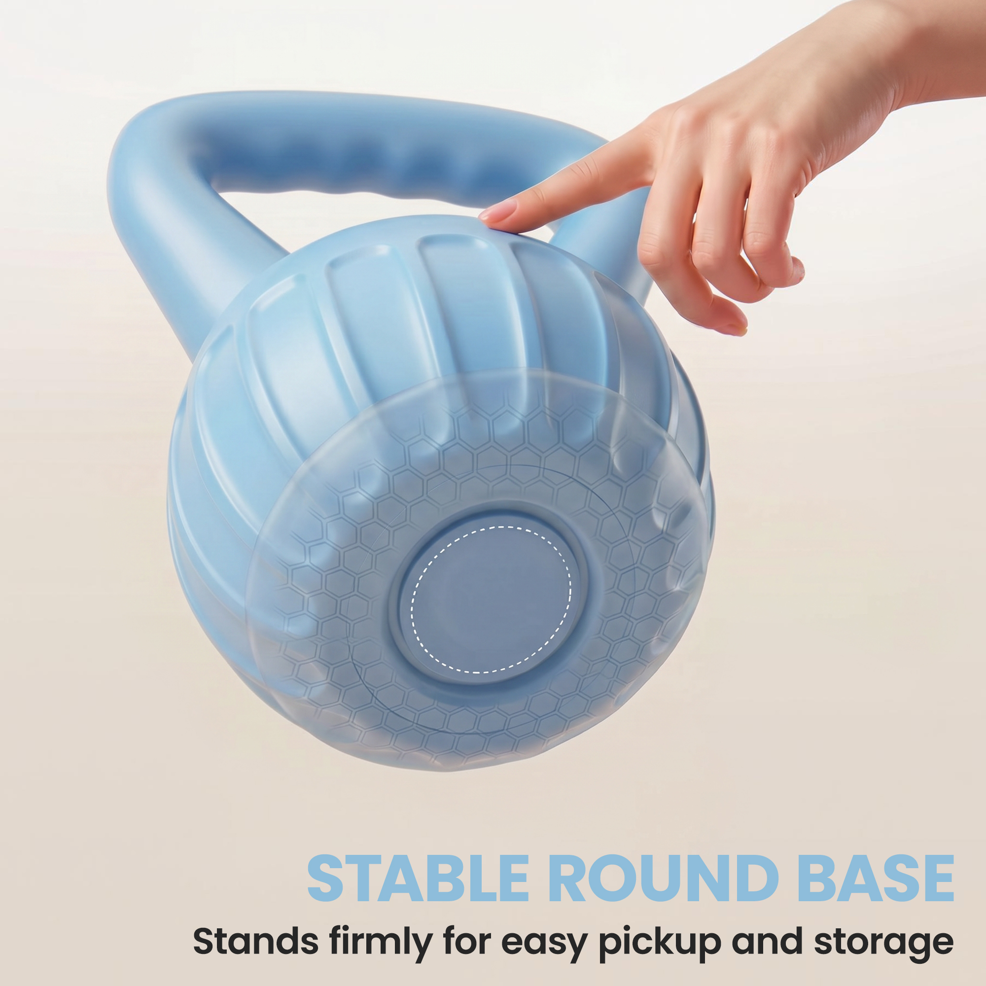 Kettlebell for Strength Training Kettle Bell with Non-Slip Handle 10 kg Blue - Image 7