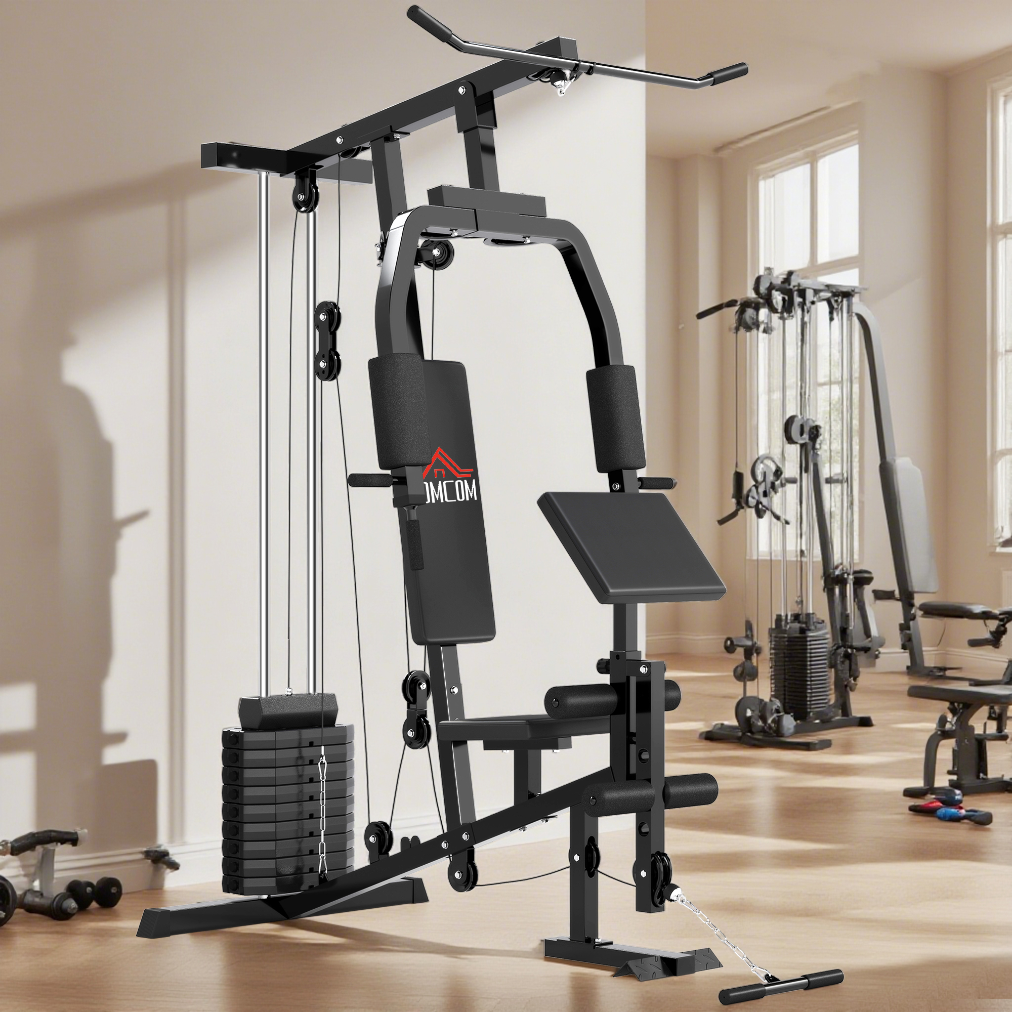 Multi Gym Equipment, 45KG Weight Stack, Chest Press, Butterfly Press & Leg Developer for Strength Training - Image 8